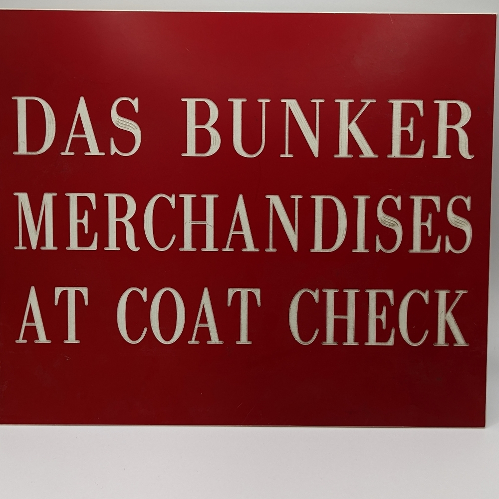 Coat Check Sign
